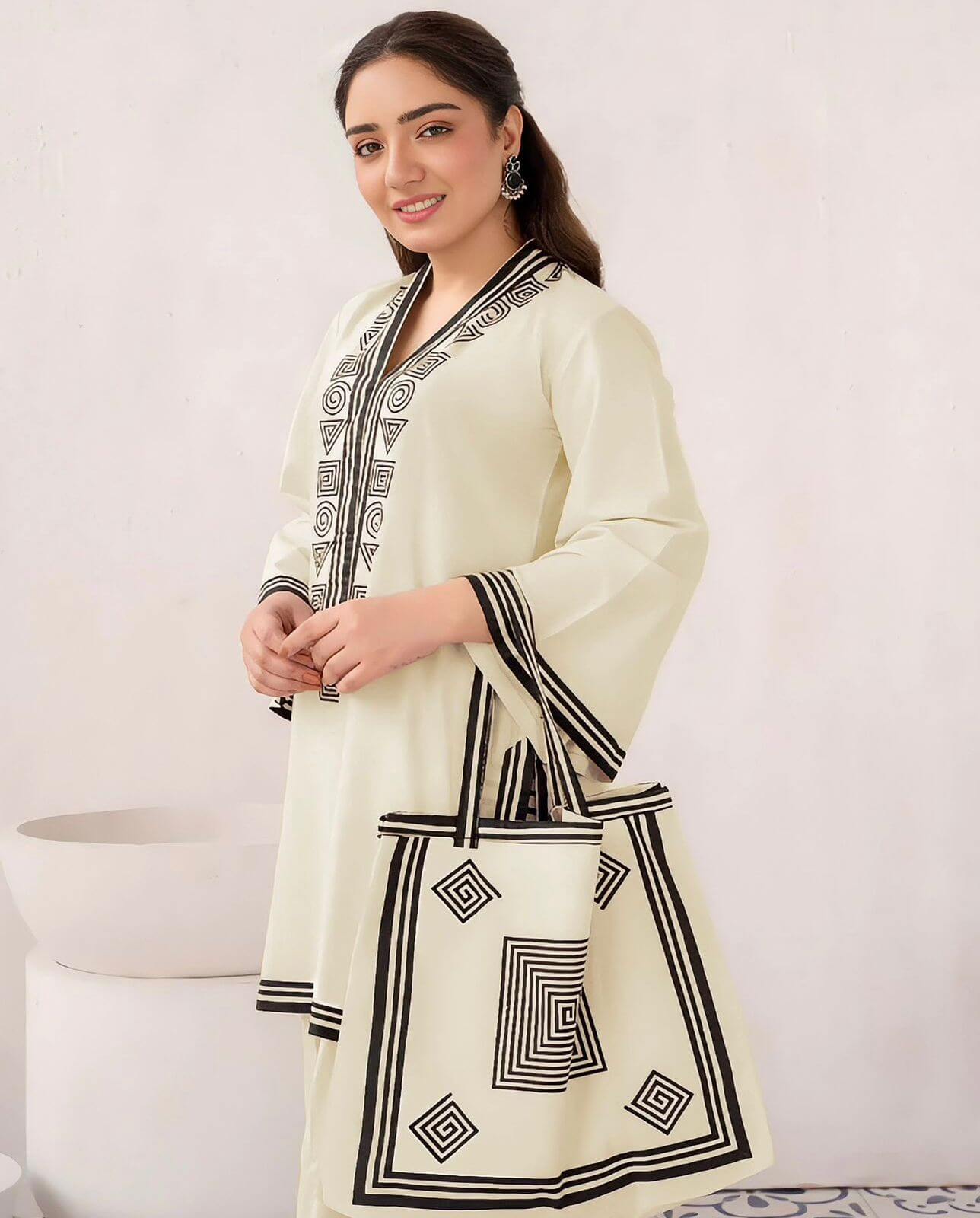 Trending Shirt with Palazzo & Bag