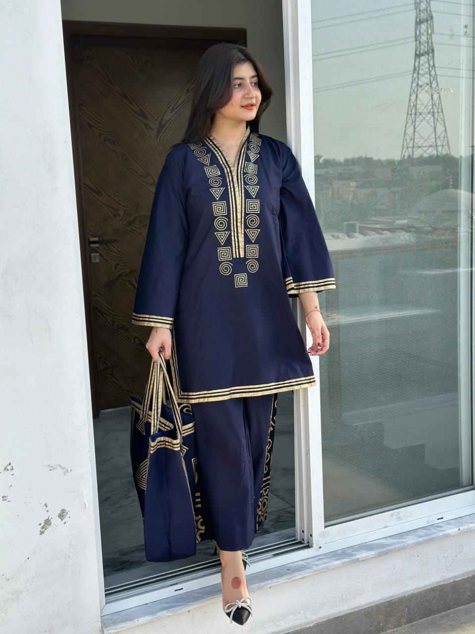Trending Shirt with Palazzo & Bag