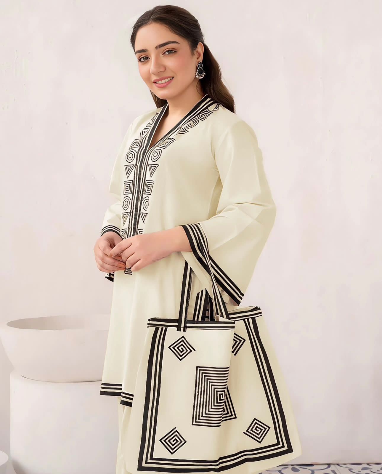 Trending Shirt with Palazzo & Bag